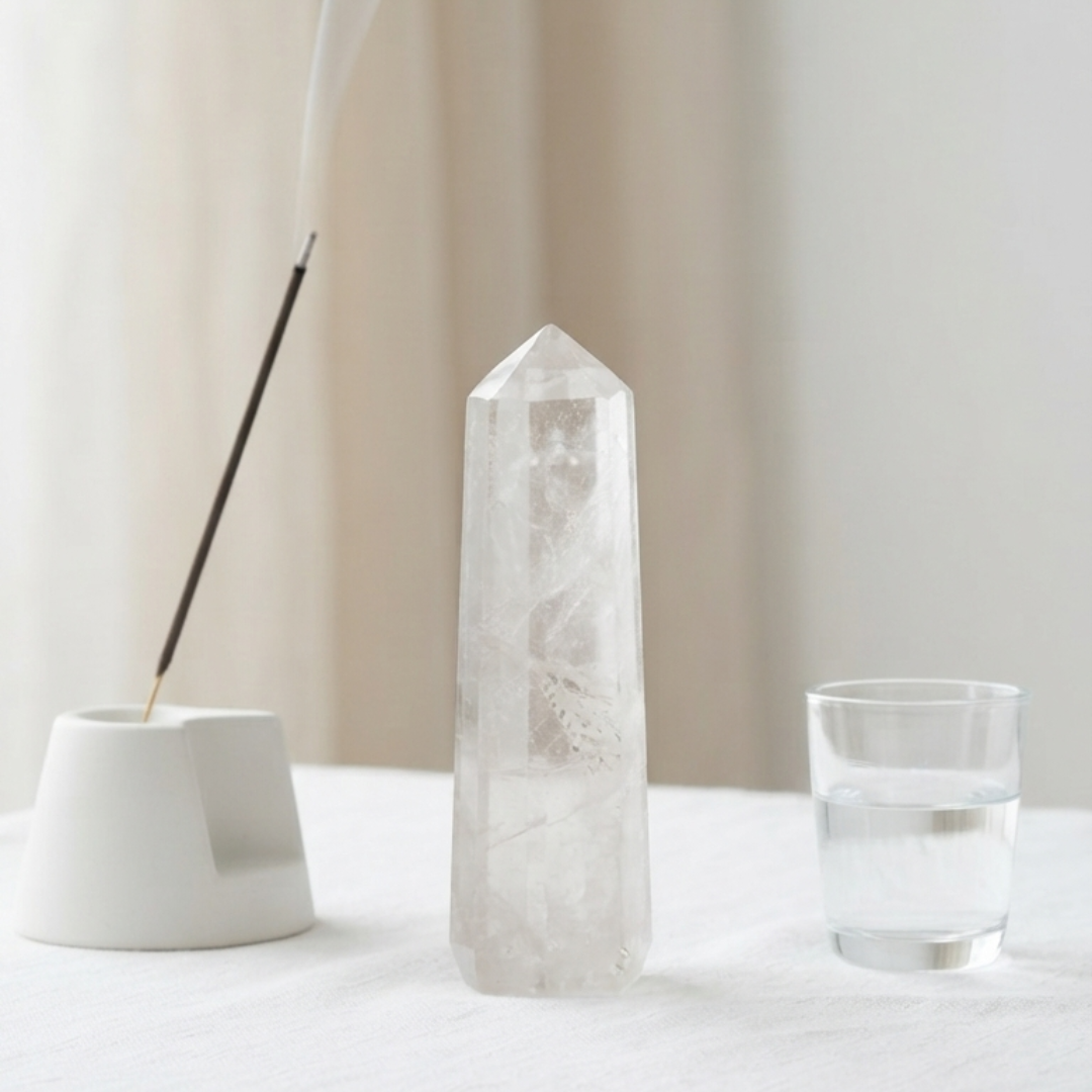 Natural Clear Quartz Tower – AAA Quality