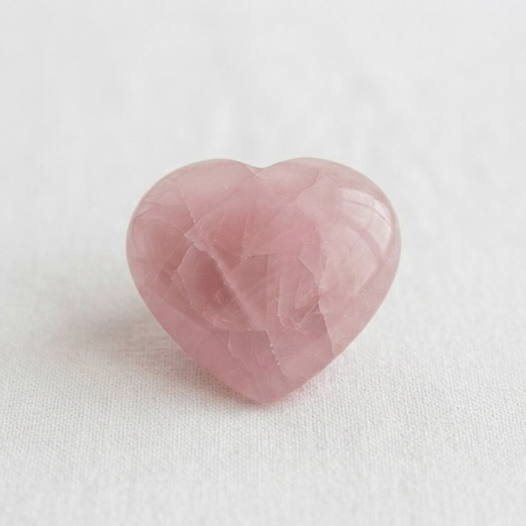 Blush of Love Rose Quartz Heart – AAA Quality