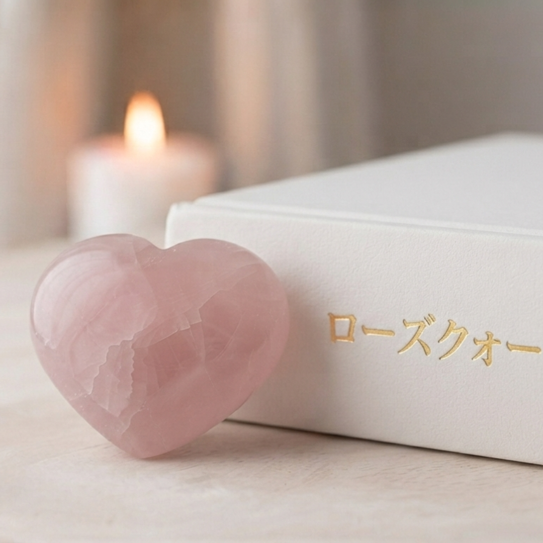 Blush of Love Rose Quartz Heart – AAA Quality