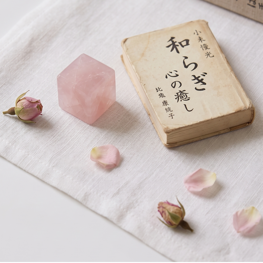 Serenity Bloom Rose Quartz Cube – AAA Quality